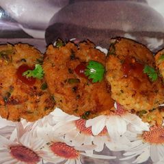 Rice cutlet with leftover rice A picture of Rice cutlet with leftover rice.