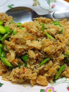 รูปของ เนื้อปูผัดสะตอ