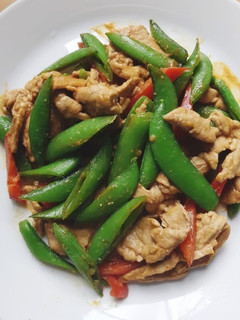 A picture of Green Beans and Pork Stir-Fry with Miso Sauce.