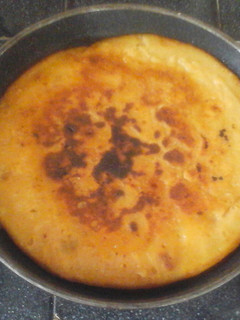 A picture of Rustic Apple Cake in a Pan Recipe (No oven or mixer required).
