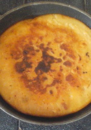 A picture of Rustic Apple Cake in a Pan Recipe (No oven or mixer required).