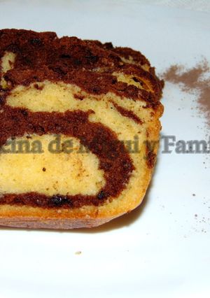 Una foto de Bizcocho marmolado