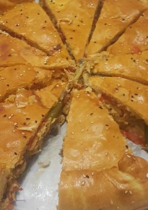 صورة لوصفة فطيرة بالدجاج