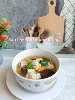 Foto resep Sup bakso jamur kuping