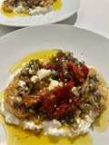 Cauliflower Steak (or Tofu Slices) with Chimichurri and Feta