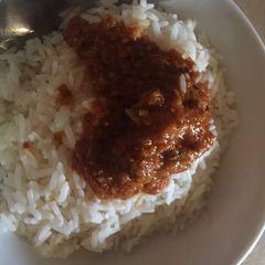 A picture of Fried Goat Meat Stew.