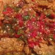 Sambal bawang putih & tempe goreng