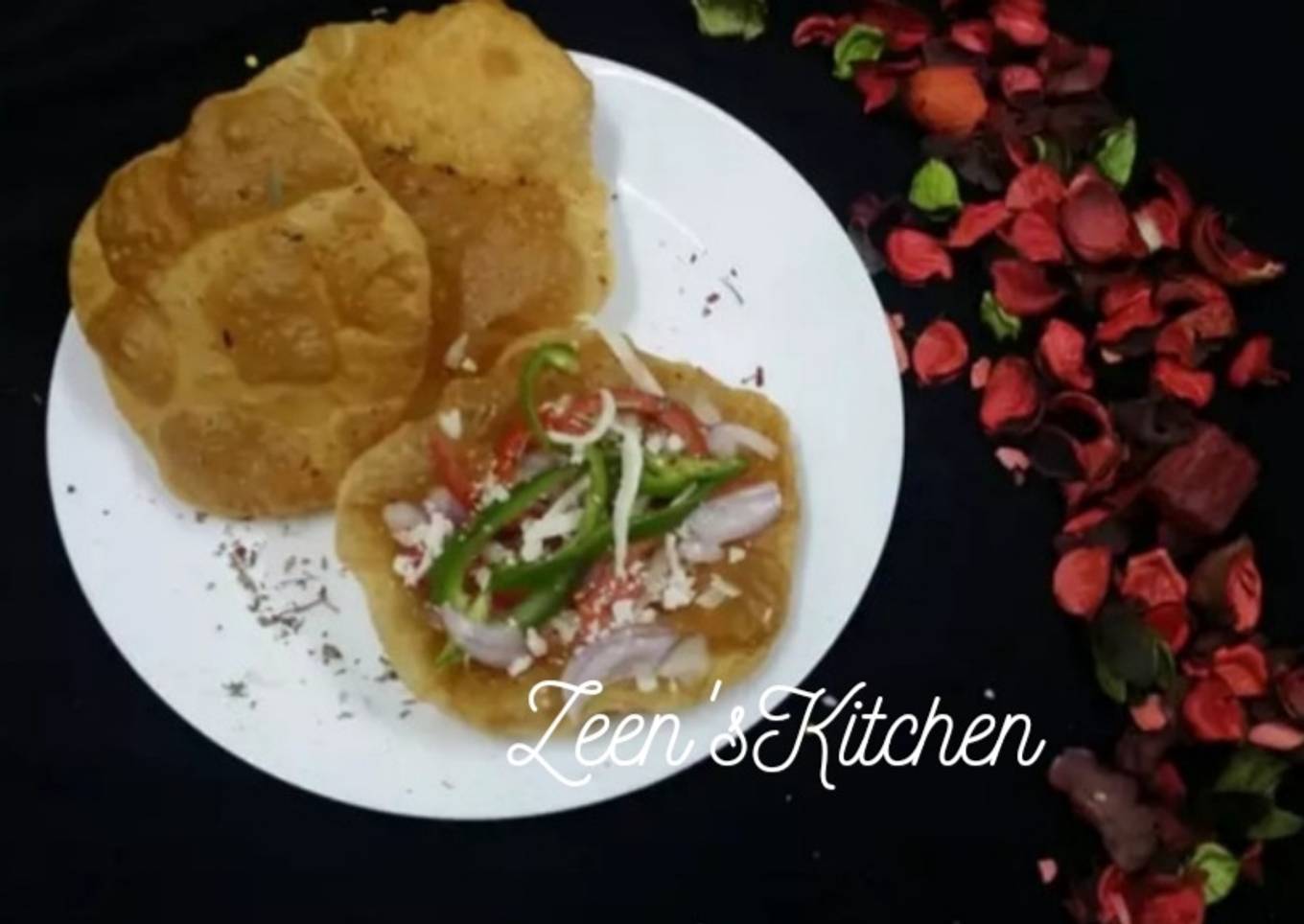 Poorizza (Whole Wheat Poori Pizza)