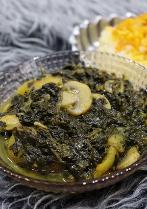 عکسی از دستور خورشت آلو اسفناج گیاهی🌱