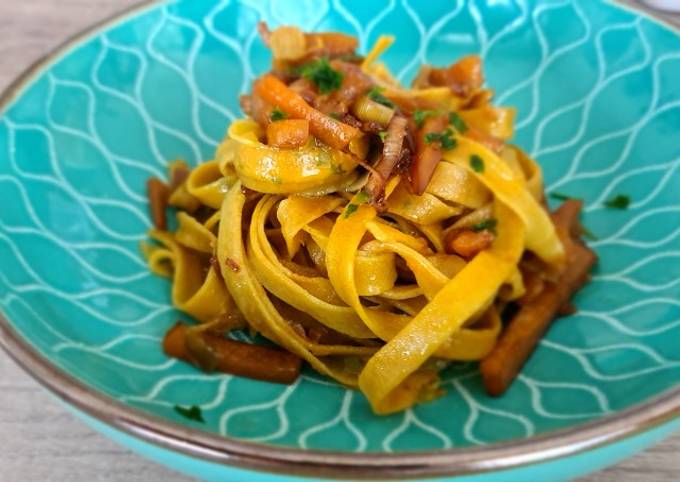 Come a Fai Preferito Tagliatelle curcuma e prezzemolo, homemade alla zucca