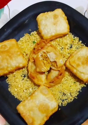 A picture of Sev Gathiya Packet Samosa.