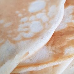 Sourdough discard pancakes A picture of Sourdough discard pancakes.