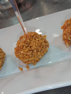 Una foto de Trufas de foie y pera