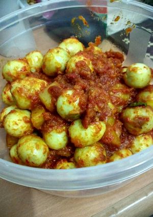 Foto resep Telor puyuh & kentang bumbu bali