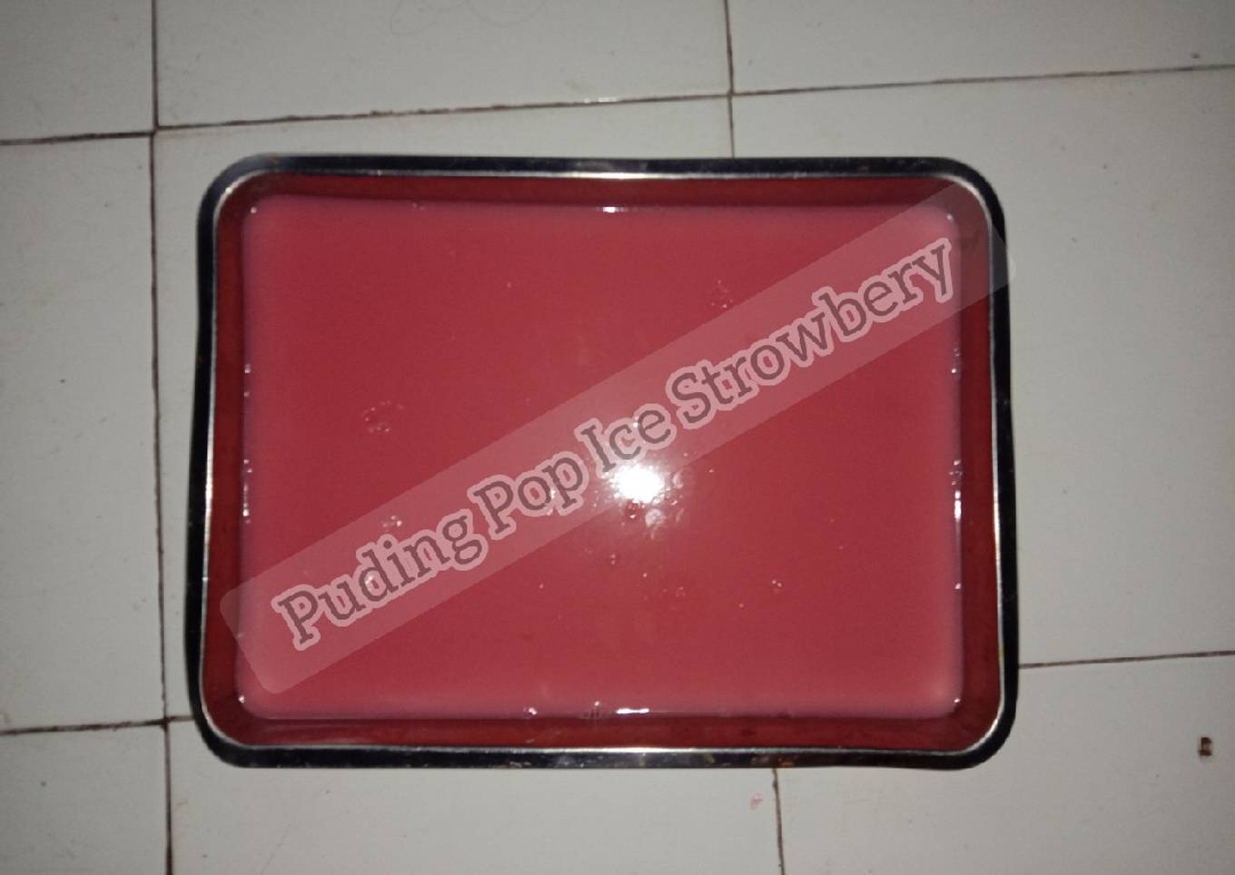 Puding Pop Ice Strowbery tanpa Gula