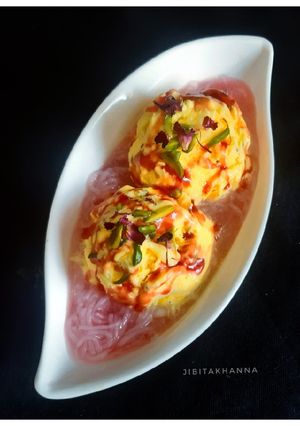 A picture of Falooda Ice-cream (Homemade Falooda, Ice-cream & Rose Syrup).