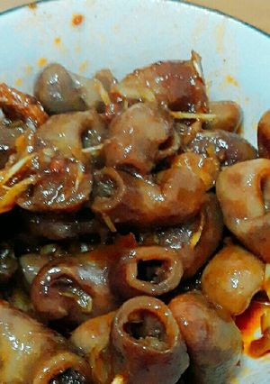 Hình của món Bao tử cá Basa xối xả.