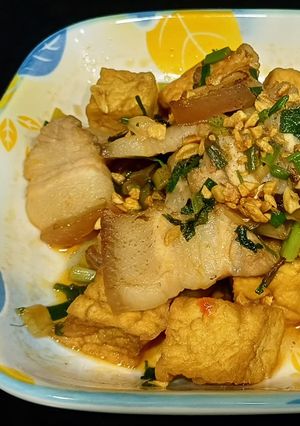 Hình của món Thịt rang đậu hũ.