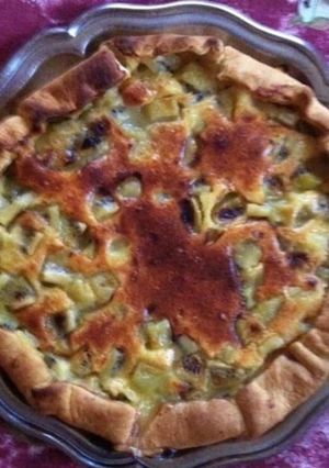 Une photo de Tarte aux kiwis et crème vanille