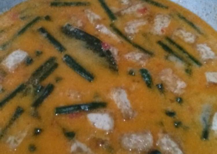 Sayur kuning kacang panjang tahu