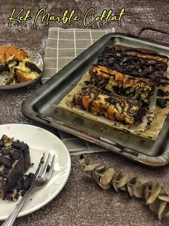 Gambar Kek marble coklat air frayer