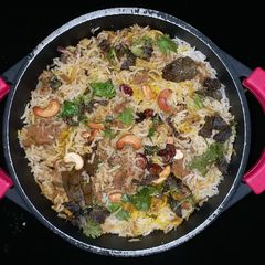Mutton biryani A picture of Mutton biryani.