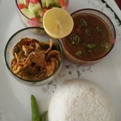 A picture of Daal chawal.