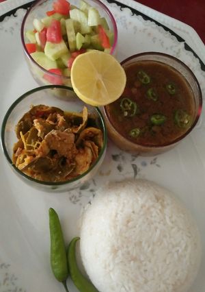 A picture of Daal chawal.