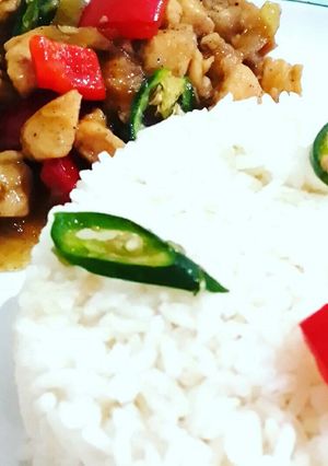 Foto resep Nasi Ayam Cah Cabai Hijau