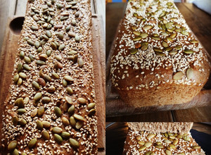 Foto principal de Pan de centeno integral casero (amasado en Thermomix)