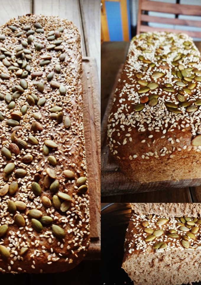 Una foto de Pan de centeno integral casero (amasado en Thermomix)