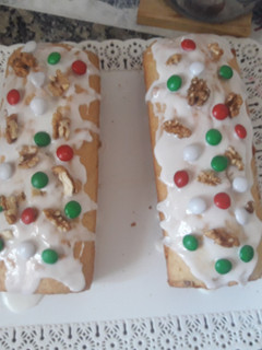 Una foto de Budín navideño