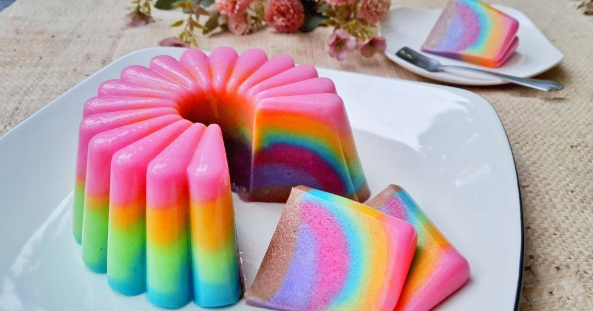 Resep Puding Roti Tawar Rainbow Oleh Tituk Sk Cookpad