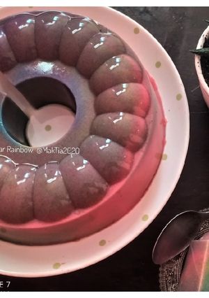 Foto resep Puding Roti Tawar Rainbow