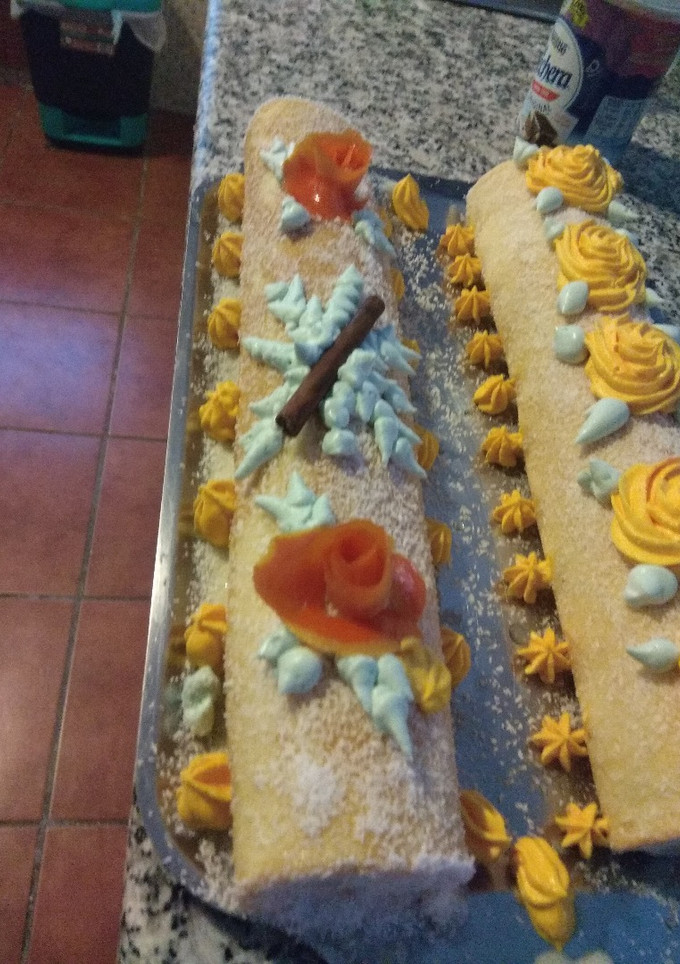 Una foto de Brazo gitano de crema pastelera