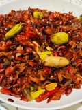 Tumis kulit melinjo cumi pete