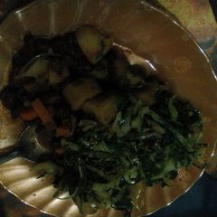 A picture of Bean and cabbage stew.