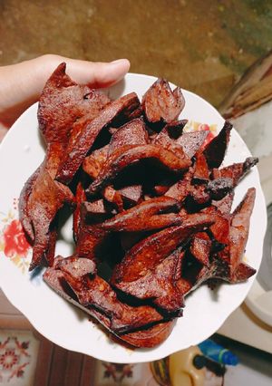 Hình của món Gan heo nướng ngũ vị.