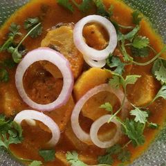 A picture of Nendran Banana Curry.