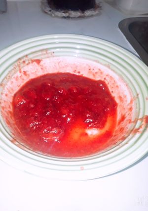 Una foto de Mermelada fit en microondas