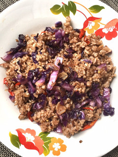 Foto resep Nasi Goreng Rendang Kol Ungu