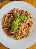 Ceviche de garbanzos (alto en proteína vegetal)