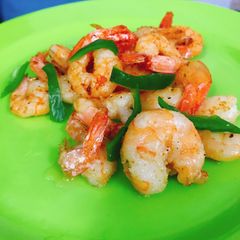 A picture of Seasoned fried shrimps.