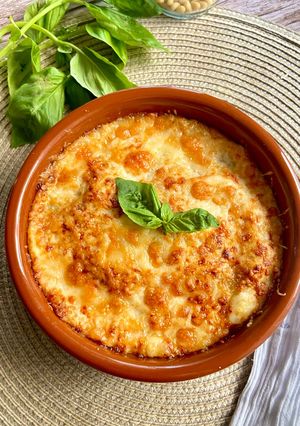 Foto principal de Lasaña de espinacas con cebolla caramelizada en Airfryer