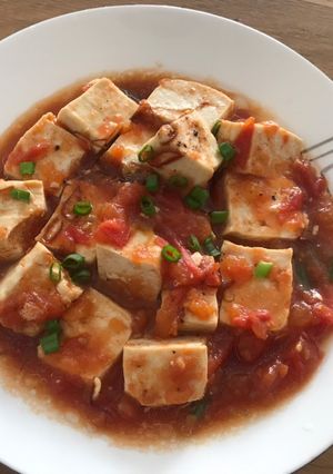 Hình của món Đậu khuôn sốt cà chua.