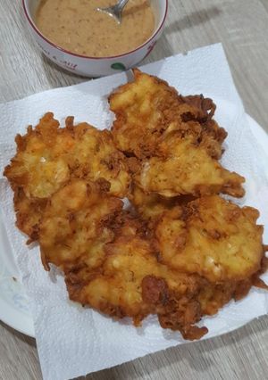 Foto resep Bakwan crispy feat sambel bumbu kacang