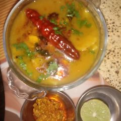 Dal-Dhokli (typical gujrati style) A picture of Dal-Dhokli (typical gujrati style).