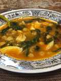 Cod, Chickpea, and Spinach Stew