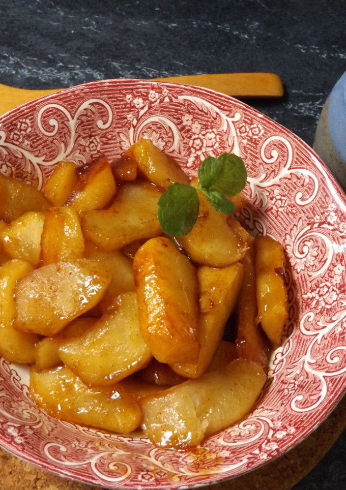 Una foto de Manzanas con caramelo y jengibre