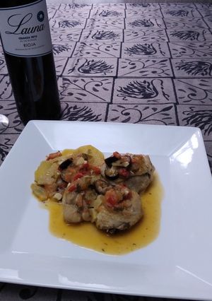Una foto de Muslos de pollo picantes